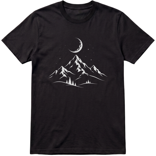 Camiseta Montanhas ao Luar Minimalista