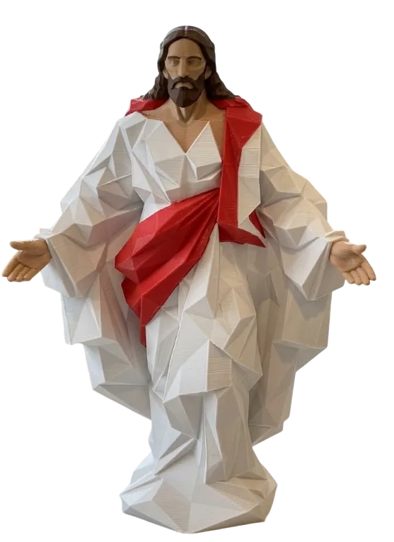 Estátua Jesus Geométrico
