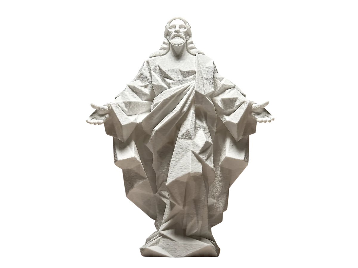 Estátua Jesus Geométrico